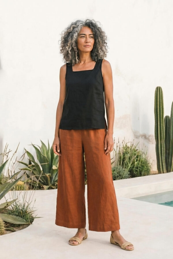 Blusa Brisa de lino negro