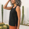 Blusa Brisa de lino negro