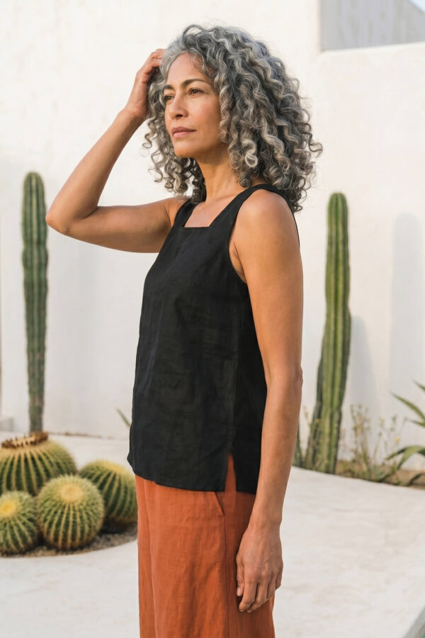 Blusa Brisa de lino negro