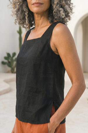Blusa Brisa de lino negro