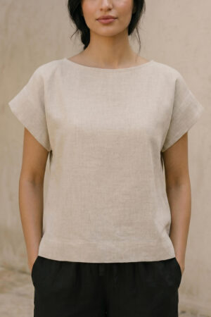 Blusa Brisa de lino avena