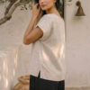 Blusa Nogal de lino avena