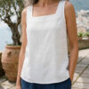 Pantalón Oliva de lino azul marino