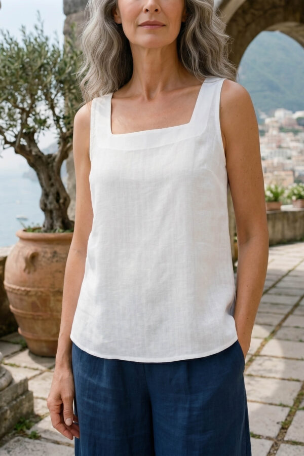 Pantalón Oliva de lino azul marino