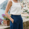 Pantalón Oliva de lino azul marino