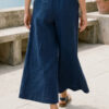 Pantalón Oliva de lino azul marino