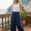 Pantalón Oliva de lino azul marino