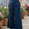 Pantalón Oliva de lino azul marino