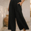 Pantalón Oliva de lino negro
