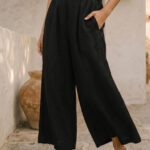 Pantalón Oliva de lino negro