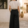 Pantalón Oliva de lino negro
