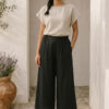 Pantalón Oliva de lino negro