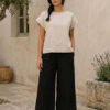Pantalón Oliva de lino negro