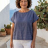 NOGAL | Blusa de lino plumbago
