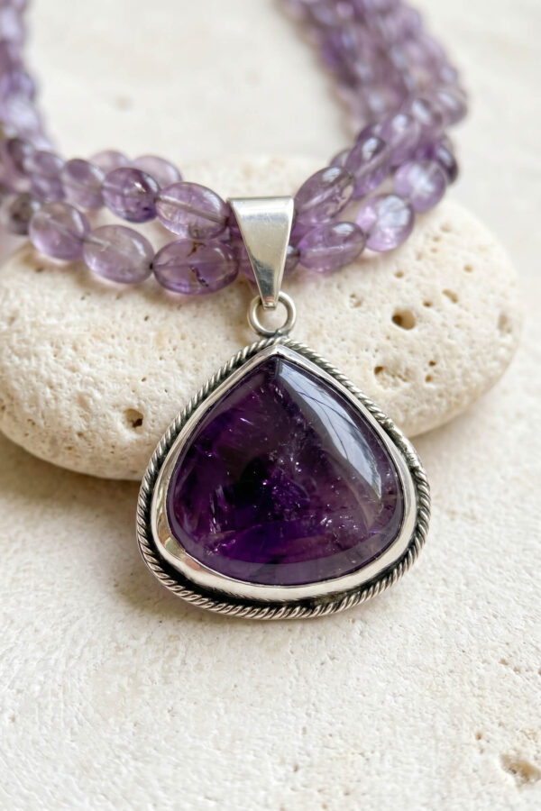 Joyería artesanal piedras naturales amatista