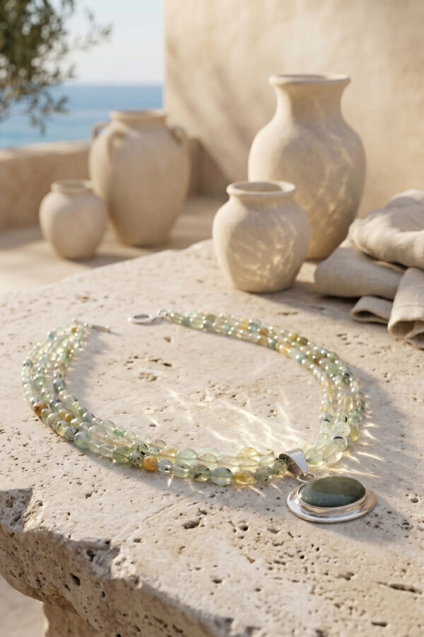 Joyería artesanal de estilo natural en cuarzo rutilado
