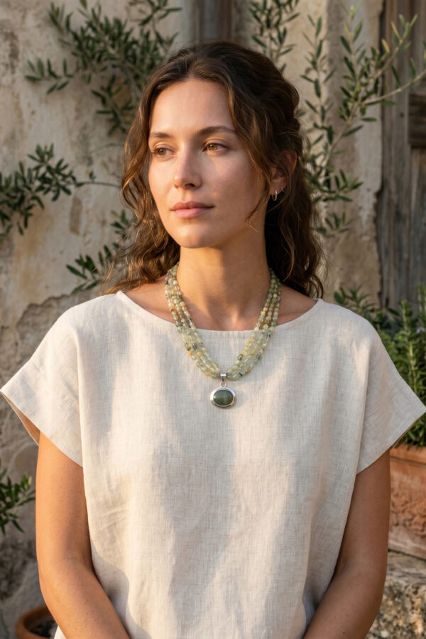 Joyería artesanal de estilo natural en cuarzo rutilado