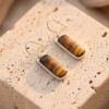 ARETES | Ojo de Tigre Rectangulares