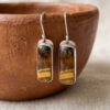 ARETES | Ojo de Tigre Rectangulares