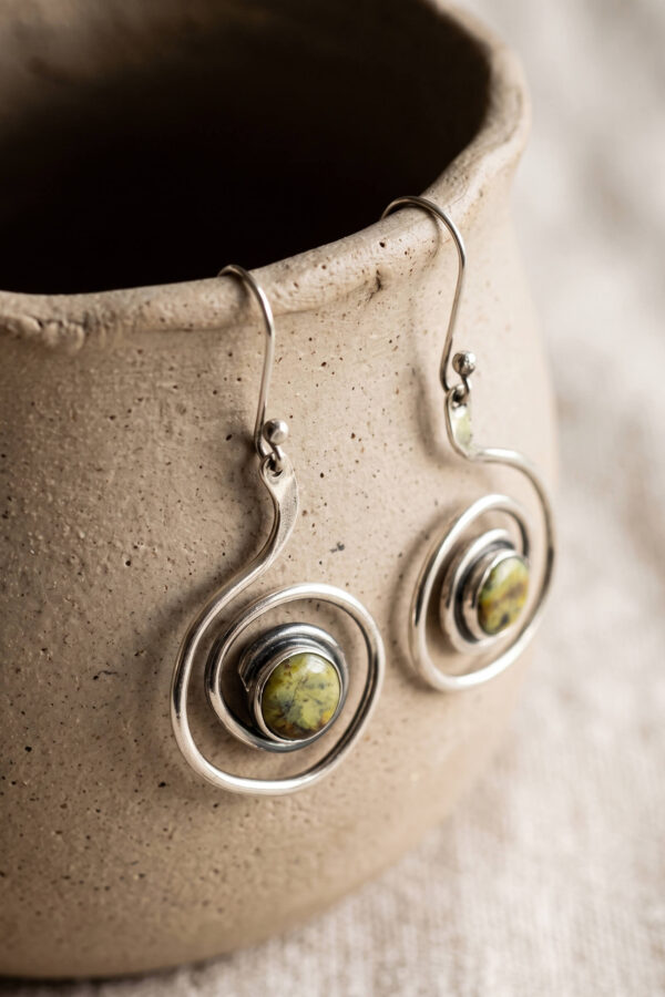 aretes-plata-opalo-verde-espiral (10) ARETES | Ópalo Verde Espiral