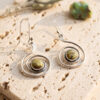 aretes-plata-opalo-verde-espiral (14) ARETES | Ópalo Verde Espiral