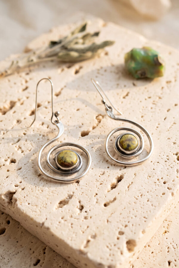 aretes-plata-opalo-verde-espiral (14) ARETES | Ópalo Verde Espiral