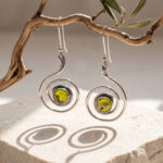 ARETES | Ópalo Verde Espiral
