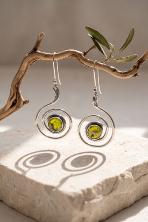 ARETES | Ópalo Verde Espiral